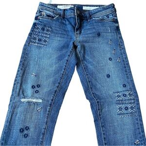 Pilcro & The Letterpress Slim Boyfriend Jeans Patchwork 25